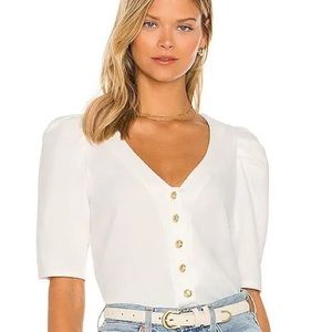 Amanda Uprichard Babette top in ivory size S.